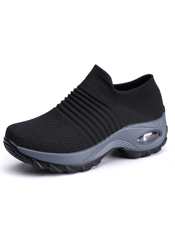 Women's Everyday Walking Shoes Charcoal Black - Moving Steps