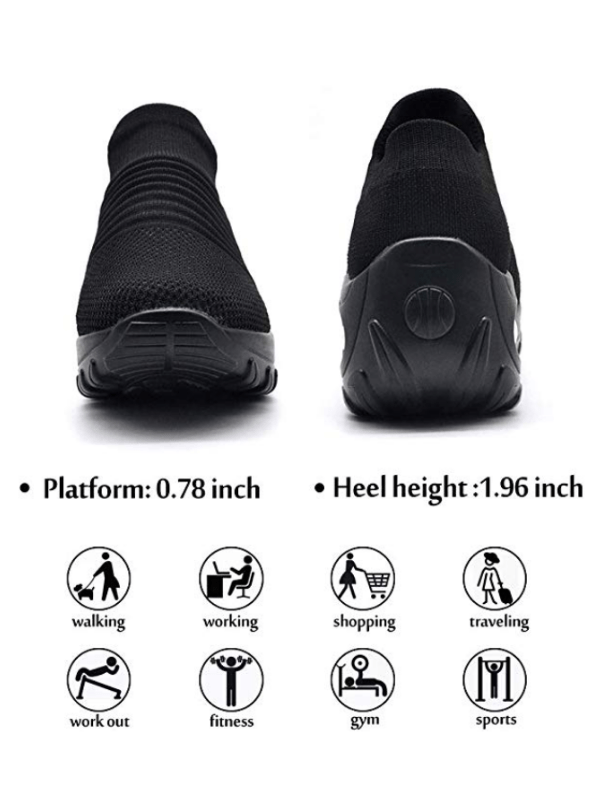 Women's Everyday Walking Shoes Jet Black - Moving Steps